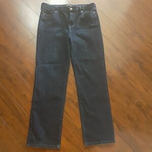 Dark Blue Buffalo David Bitton Straight Leg Jeans Alyssa 10/30 High Rise Stretch